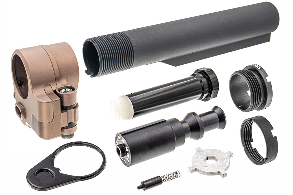 RGW AR M4 Folding Stock Adapter Set for Marui TM MWS GBB Airsoft ( Black / DE )-Dark Earth ( DE )