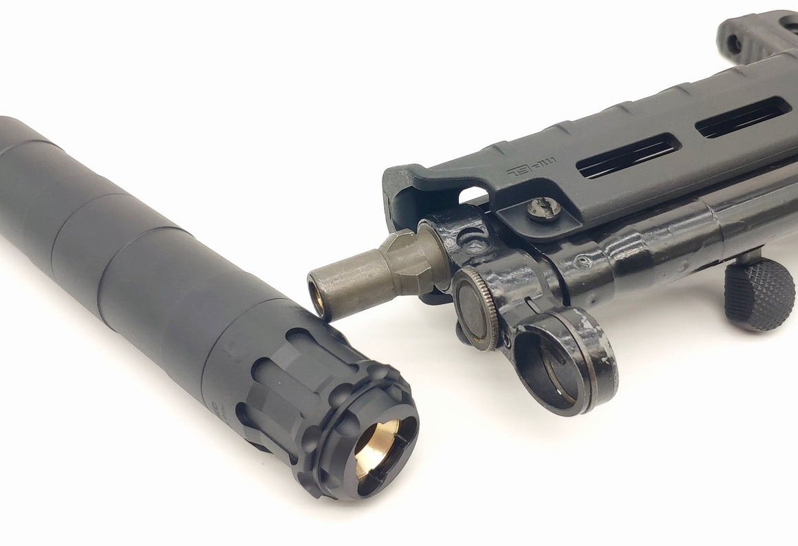 RGW OBS 9mm Style Dummy Barrel Extension with Tracer Ver. for UMAREX / VFC MP5 / 14mm CCW Thread Adapter ( Black )