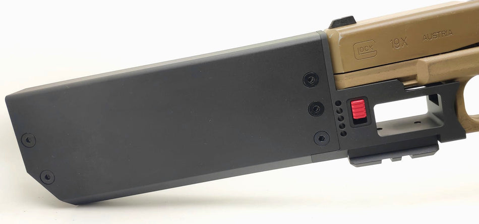 RGW FISH-917 Style Dummy Suppressor for Model 17 GBB Pistol Airsoft ( UMAREX Glock G17 / G19X / G45 )-919