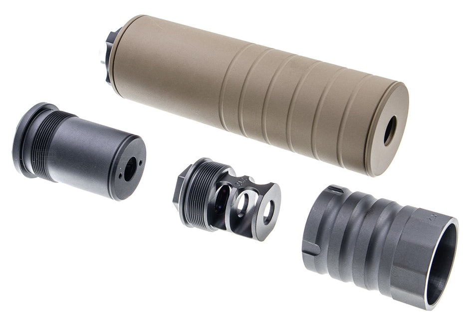 RGW Omega 9K Dummy Barrel Extension Full Set ( MP5 Style ) ( Cerakote FDE ) ( Fit For Maruyama SCW-9 PRO-G SMG GBB )