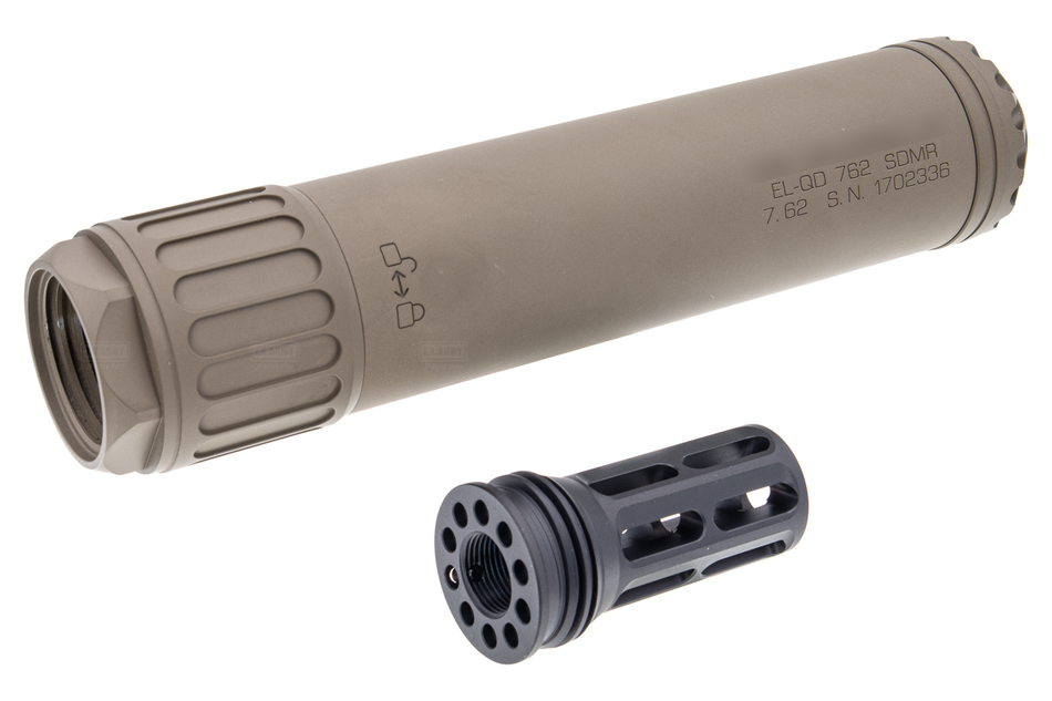 RGW HX-QD 762 SDMR Style Dummy Barrel Extension ( 14mm CCW ) ( Cerakote FDE )