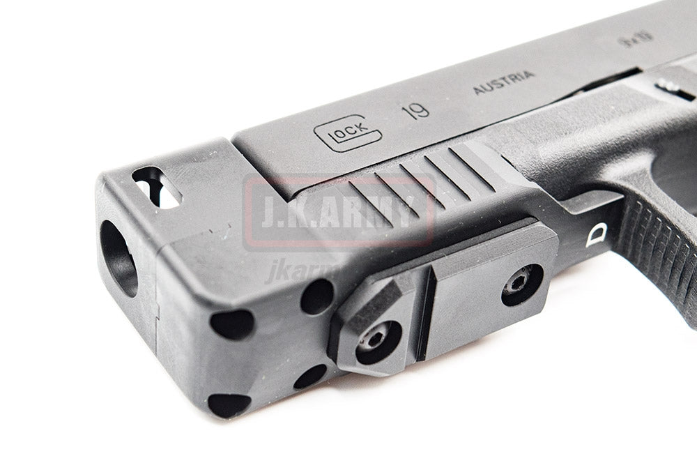 Pro-Arms Airsoft DHD Compensator Mount Type for TM / WE / Umarex / VFC G19 ( BK )