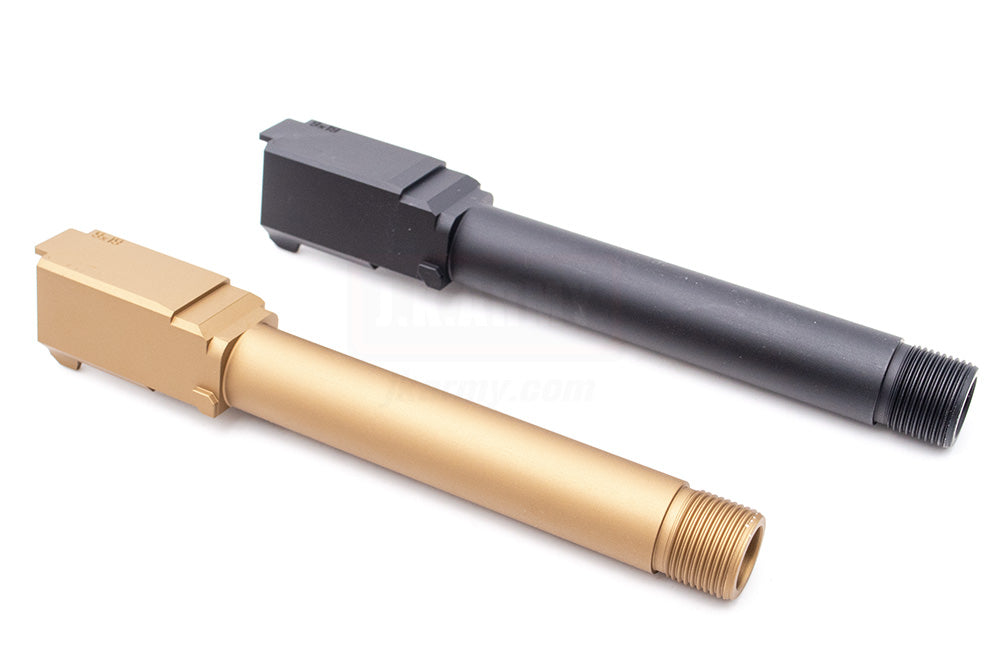 Pro-Arms Airsoft Aluminum 14mm CCW Threaded Outer Barrel for TM G17 Gen4 GBBP Series ( Black / Tin-Gold )-Gold