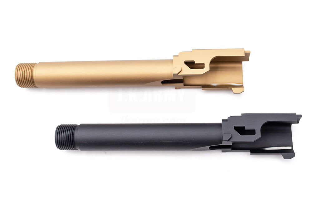 Pro-Arms Airsoft Aluminum 14mm CCW Threaded Outer Barrel for TM G17 Gen4 GBBP Series ( Black / Tin-Gold )-Gold