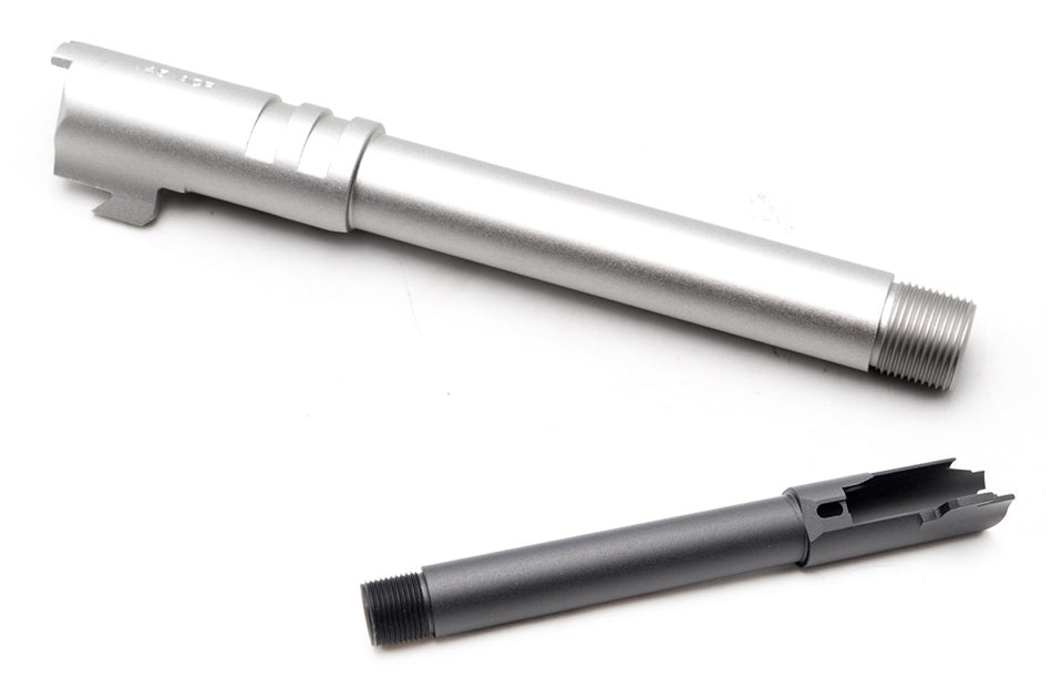 Pro-Arms 14mm CCW Threaded Barrel for VFC / Stark Arms 1911GBBP Series ( Black / Silver )-Silver