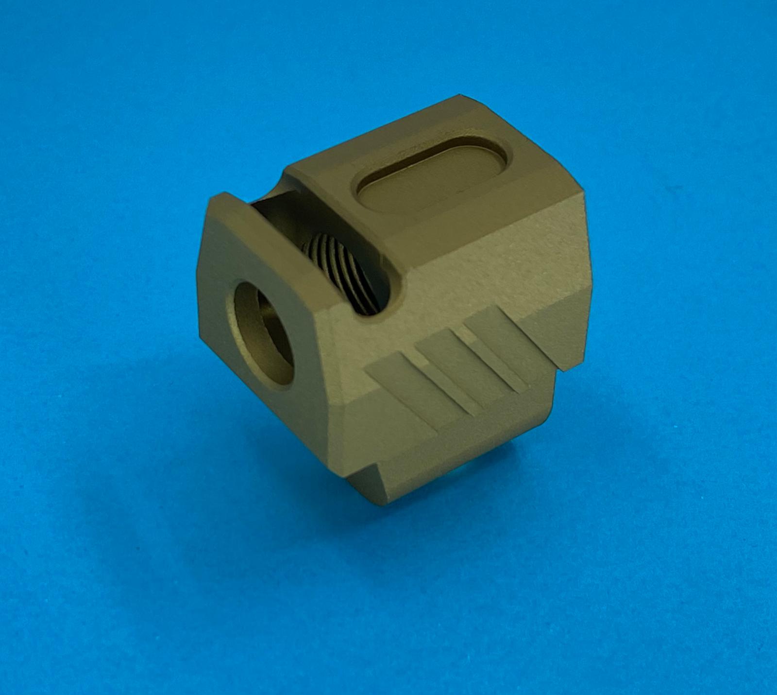 Pro-Arms 14mm CCW Dummy Compensator For SIG / VFC M17 / M18 ( SIG AIR P320 6mm GBB Pistol ) ( Black / Tin )-Tan