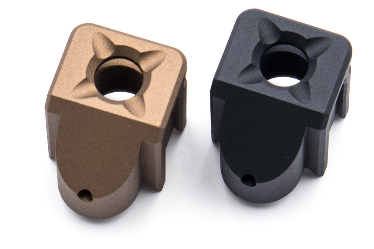 Pro-Arms Airsoft AR Style 14mm CCW Compensator for Umarex / VFC Glock G17 Gen5 , G19 , G19X , G45 ( BK / FDE )-Black