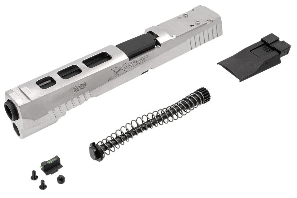 Pro-Arms X5 Style 5" Steel Slide & Barrel Set for SIG / VFC M17 M18 ( SIG AIR P320 M17 , M18 Airsoft GBB Pistol Series ) ( X FIVE ) ( FDE )