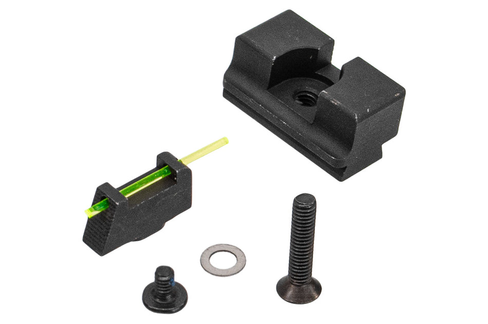 Pro-Arms TT Style Fiber Optic Steel Sight Set for Umarex / VFC Glock GBBP Series - G19X, G19 Gen4, G17 Gen5, G45 or G17 Gen3 / Gen4, G19 Gen3, G18C-B Type