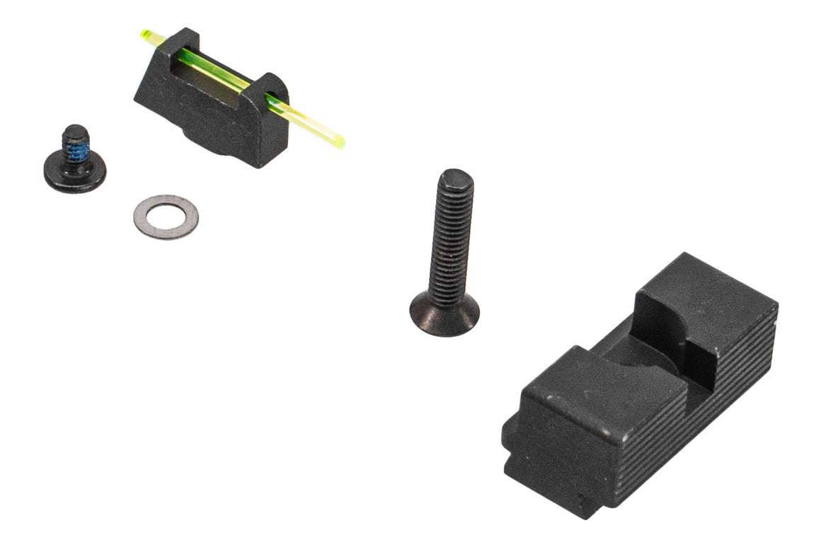 Pro-Arms TT Style Fiber Optic Steel Sight Set for Umarex / VFC Glock GBBP Series - G19X, G19 Gen4, G17 Gen5, G45 or G17 Gen3 / Gen4, G19 Gen3, G18C-B Type