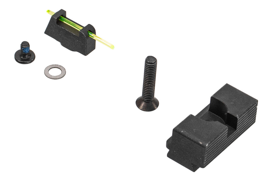 Pro-Arms TT Style Fiber Optic Steel Sight Set for Umarex / VFC Glock GBBP Series - G19X, G19 Gen4, G17 Gen5, G45 or G17 Gen3 / Gen4, G19 Gen3, G18C-B Type