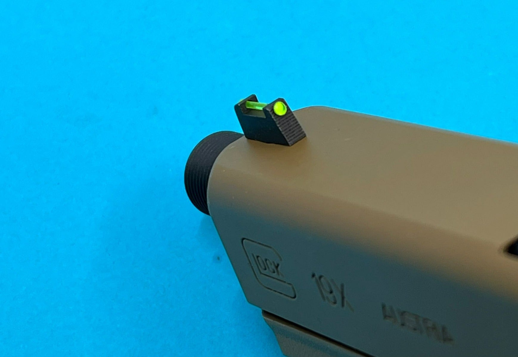 Pro-Arms TT Style Fiber Optic Steel Sight Set for Umarex / VFC Glock GBBP Series - G19X, G19 Gen4, G17 Gen5, G45 or G17 Gen3 / Gen4, G19 Gen3, G18C-B Type