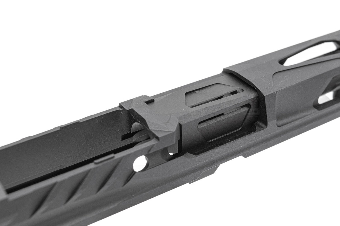 Pro-Arms K Style RMR Slide w/ Comp for SIG AIR / VFC P320 M17 M18 GBB Pistol Series ( Black / Grey )-Black