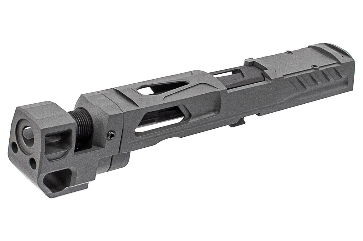 Pro-Arms Killer Style Steel Slide Set With Compensator For SIG AIR / VFC P320 M18 X Carry GBBP ( Cerakote Version ) -Grey