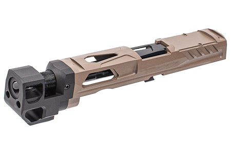 Pro-Arms Killer Style Steel Slide Set With Compensator For SIG AIR / VFC P320 M18 X Carry GBBP ( Cerakote Version ) -FDE