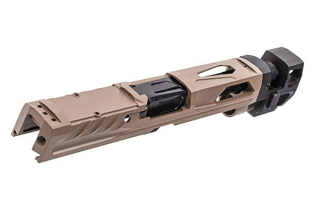 Pro-Arms Killer Style Steel Slide Set With Compensator For SIG AIR / VFC P320 M18 X Carry GBBP ( Cerakote Version ) -FDE