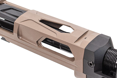 Pro-Arms Killer Style Steel Slide Set With Compensator For SIG AIR / VFC P320 M18 X Carry GBBP ( Cerakote Version ) -FDE