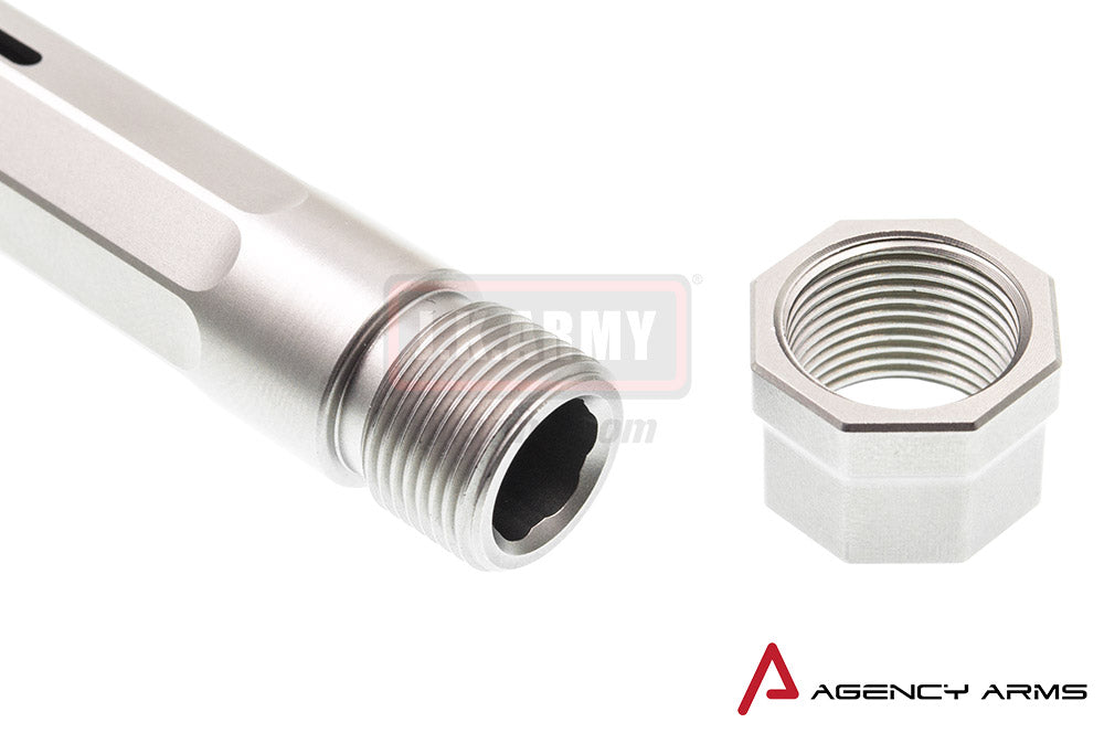 RWA Agency Arms 917 Threaded Outer Barrel 14mm CCW Stainless Steel for Tokyo Marui Model 17