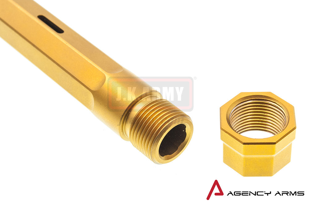 RWA Agency Arms 917 Threaded Outer Barrel 14mm CCW Titanium Nitride (TiN) for Tokyo Marui Model 17