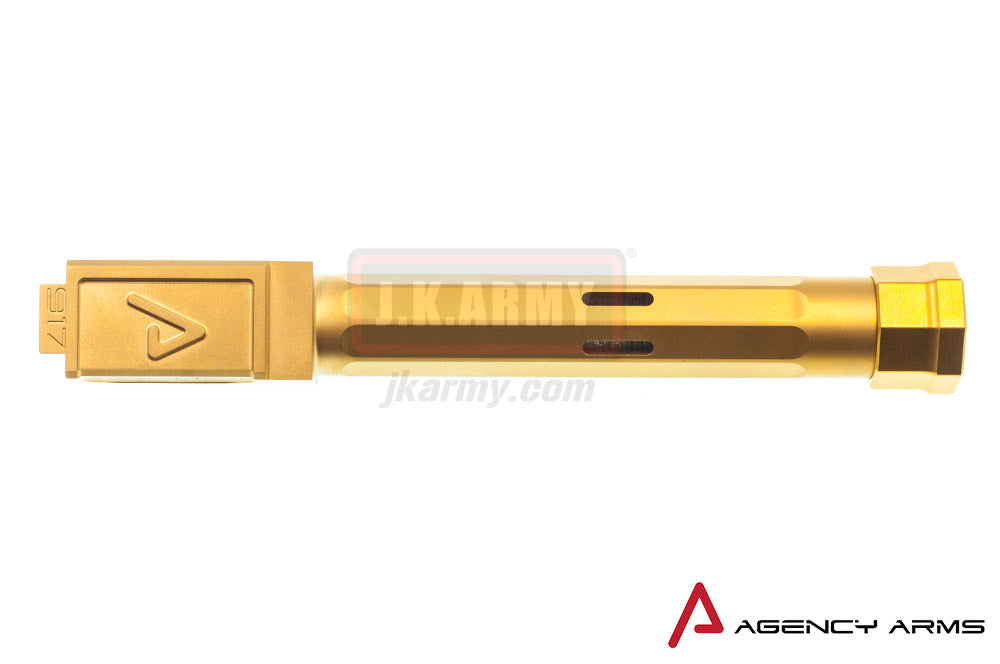 RWA Agency Arms 917 Threaded Outer Barrel 14mm CCW Titanium Nitride (TiN) for Tokyo Marui Model 17