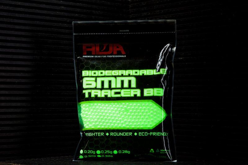 RWA 6mm Airsoft Tracer BBs ( PLA BIO ) ( 0.20g / 0.25g / 0.28g / 0.30g / 0.32g ) ( 3000rds per bag )
