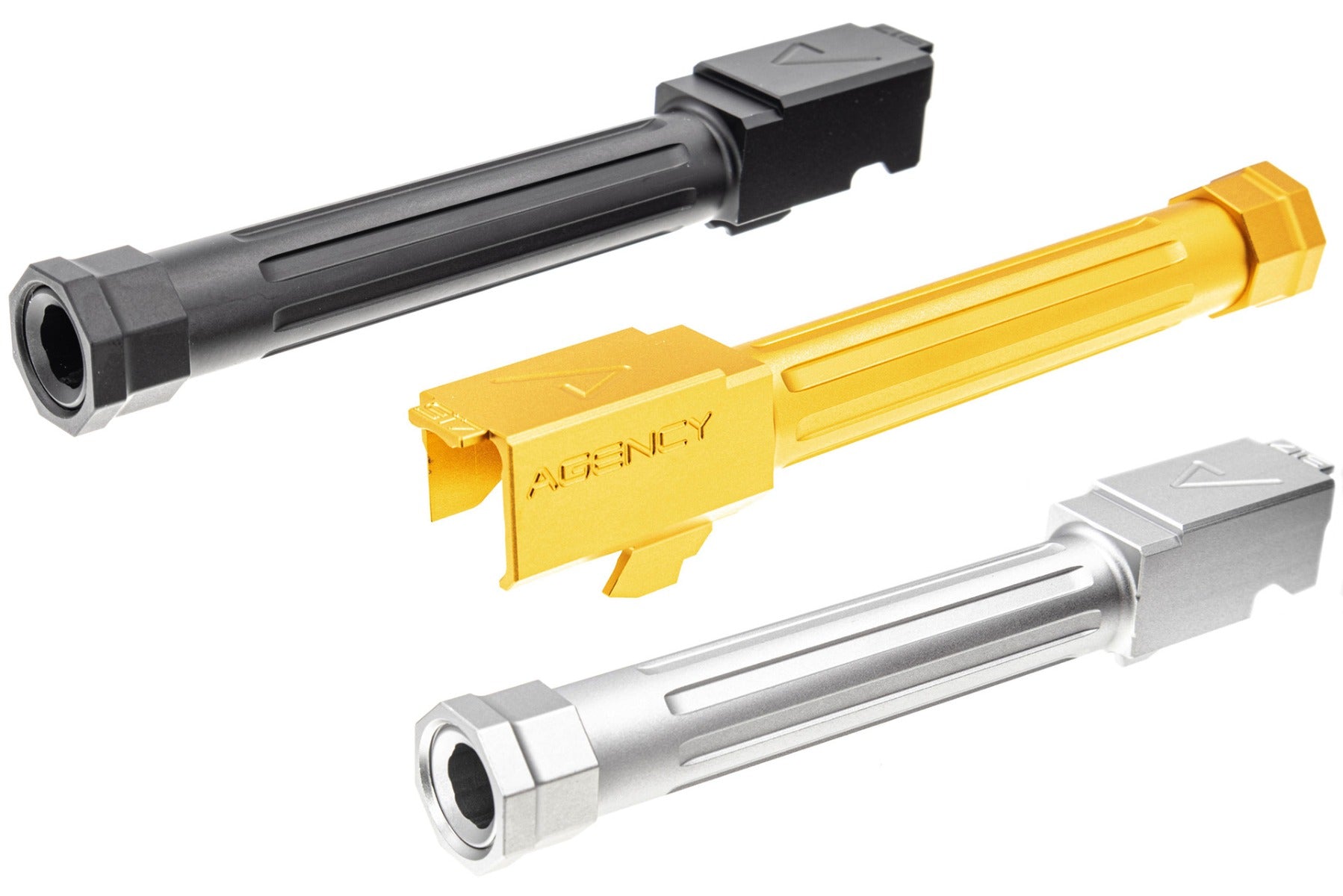 RWA Agency Arms Mid-Line Threaded Barrel for VFC Glock 17 Gen 3/4, 18C, RWA EXA GBB Airsoft ( 14mm CCW )-Gold