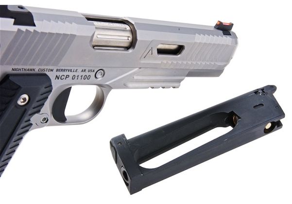 RWA Nighthawk Custom Agent 2 CO2 GBB Pistol Airsoft ( Stainless Steel Version ) ( Silver )