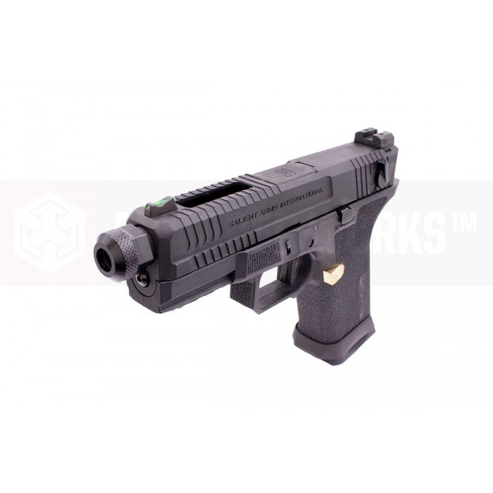 EMG SAI BLU Compact Model 19 GBB Pistol Airsoft ( Full Auto / Aluminum / Green Gas Type ) ( Black & Gold ) #SA-BL0250