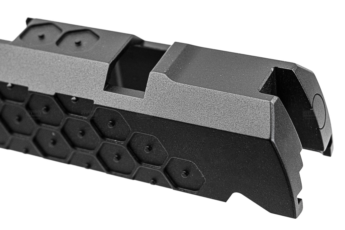 SAVIA CNC Aluminum Infinity HEX Style Slide For Marui TM Hi-Capa 5.1 GBBP Series -Titanium Grey