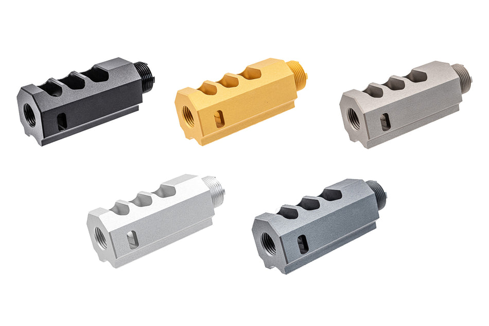 SAVIA CNC Aluminum Infinity Style Compansator For Marui TM Hi-Capa 5.1 GBBP Series -Titanium Grey