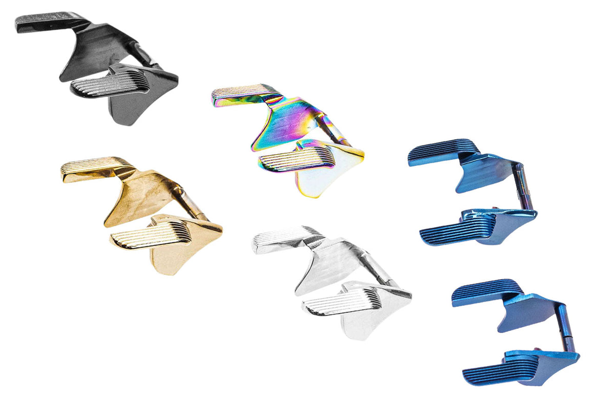 SAVIA CNC Steel Infinity Style Thumb Safety For Marui TM Hi-Capa 5.1 / 4.3 / Gold Match GBBP Series -Glossy Blue