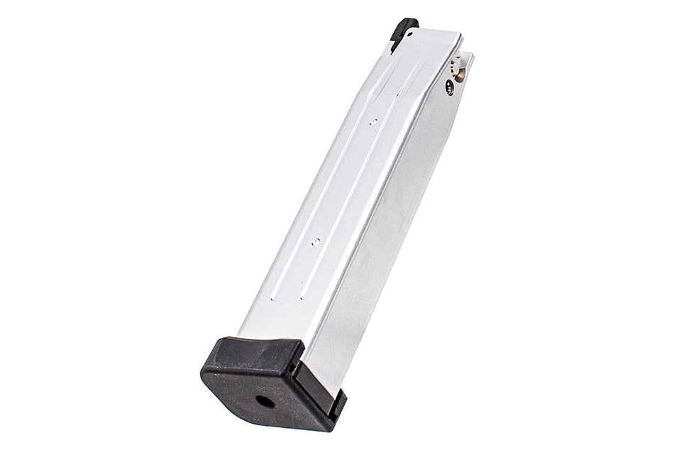 SAVIA Aluminum 170mm 40 Rounds Magazine For Marui TM Hi-Capa GBBP Series ( Silver )