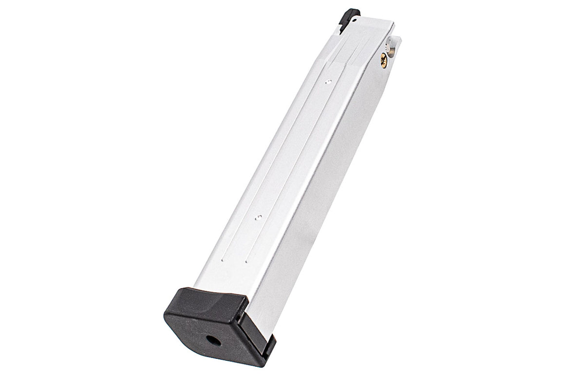 SAVIA Aluminum 200mm 50 Rounds Magazine For Marui TM Hi-Capa GBBP Series ( Silver )