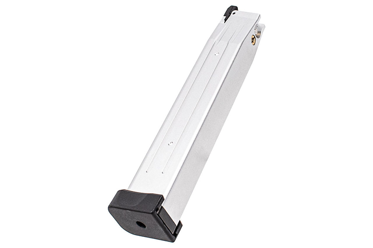 SAVIA Aluminum 200mm 50 Rounds Magazine For Marui TM Hi-Capa GBBP Series ( Silver )