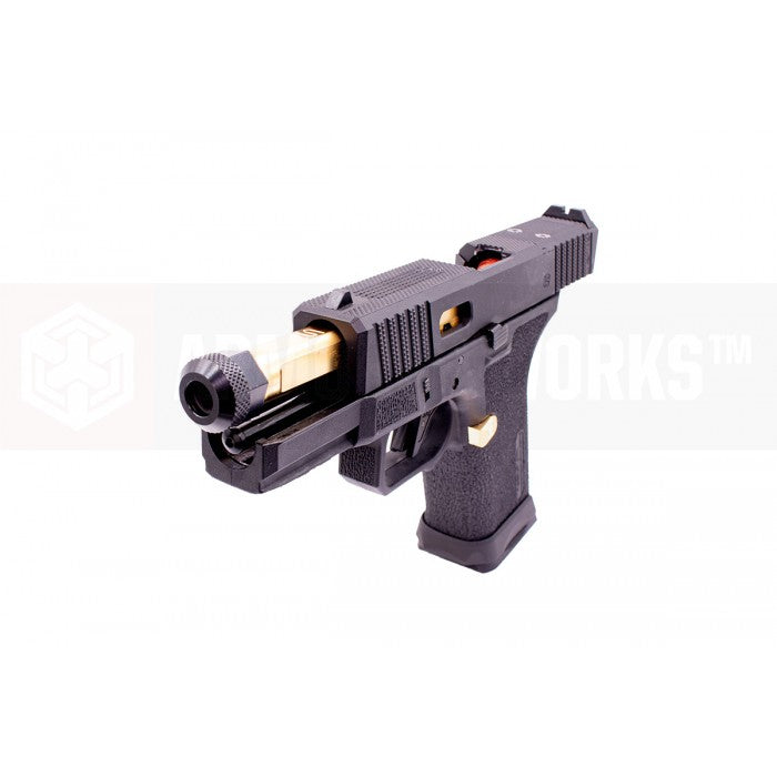 EMG SAI BLU Tier One 2.0 Compact GBB Pistol Airsoft ( Aluminum / Green Gas Type ) ( Gold & Black ) #SA-TO2001