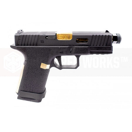 EMG SAI BLU Tier One 2.0 Compact GBB Pistol Airsoft ( Aluminum / Green Gas Type ) ( Gold & Black ) #SA-TO2001