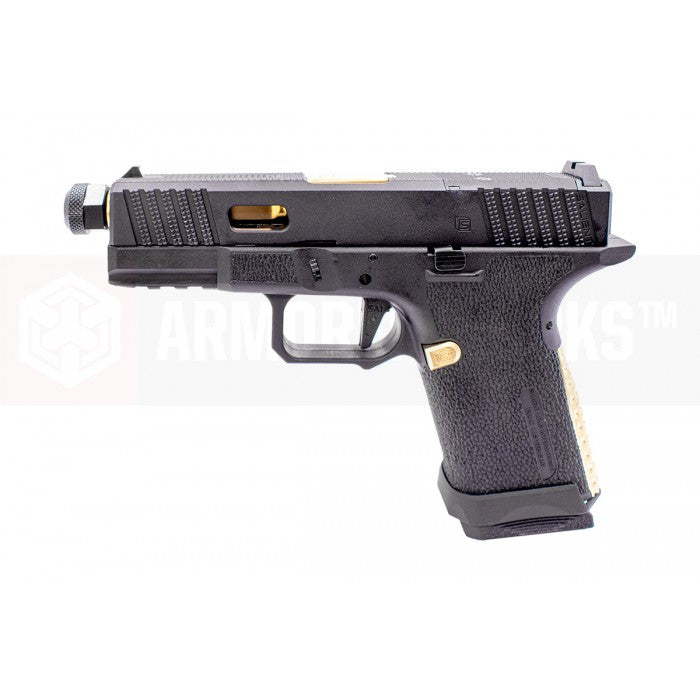 EMG SAI BLU Tier One 2.0 Compact GBB Pistol Airsoft ( Aluminum / Green Gas Type ) ( Gold & Black ) #SA-TO2001