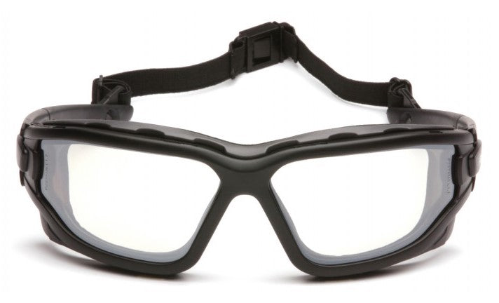 Pyramex I-Force Glasses Black Strap-Temples/Indoor-Outdoor Mirror Anti-Fog Lens ( SB7080SDT ) ( I Force )