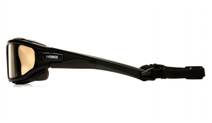 Pyramex I-Force Glasses Black Strap-Temples/Indoor-Outdoor Mirror Anti-Fog Lens ( SB7080SDT ) ( I Force )
