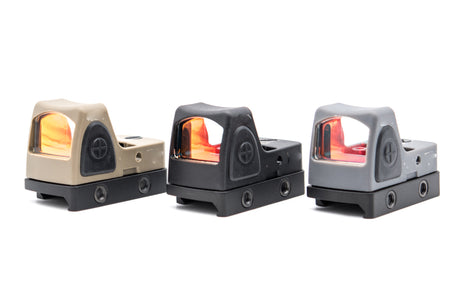 MF SOTAC Plastic Nylon Ver. Mini RMR CC Style Airsoft Red Dot with G Model Base Mount ( Miniature Reflex Sight )-Grey