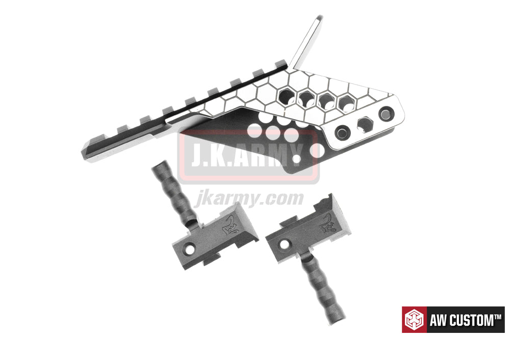 AW Custom™ 6" HX2201 Hi-Capa 6inch Dragon Airsoft GBB Pistol with Mount ( Silver )