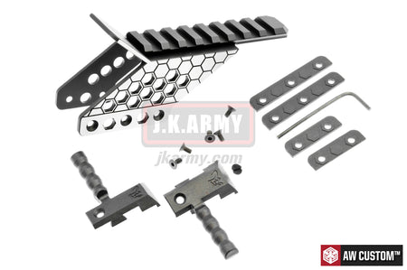 AW Custom™ 6" HX2201 Hi-Capa 6inch Dragon Airsoft GBB Pistol with Mount ( Silver )