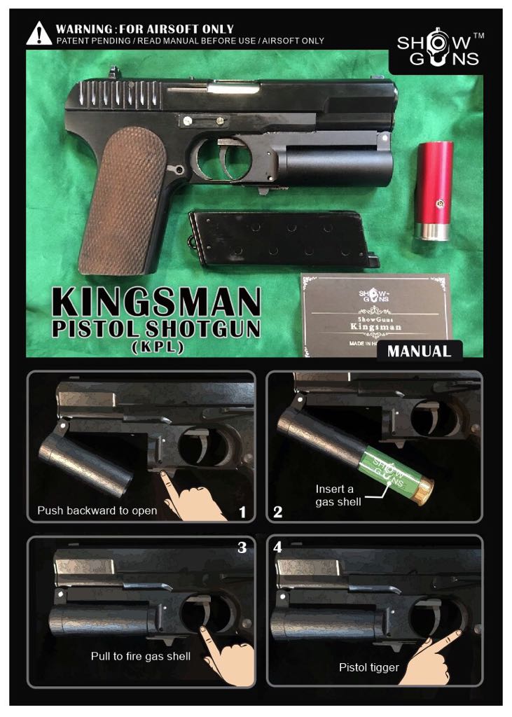 Show Guns Custom-Made KPS TT-33 with Shotshell Launcher ( Kingsman Pistol Shotgun ) ( Limited Edition )