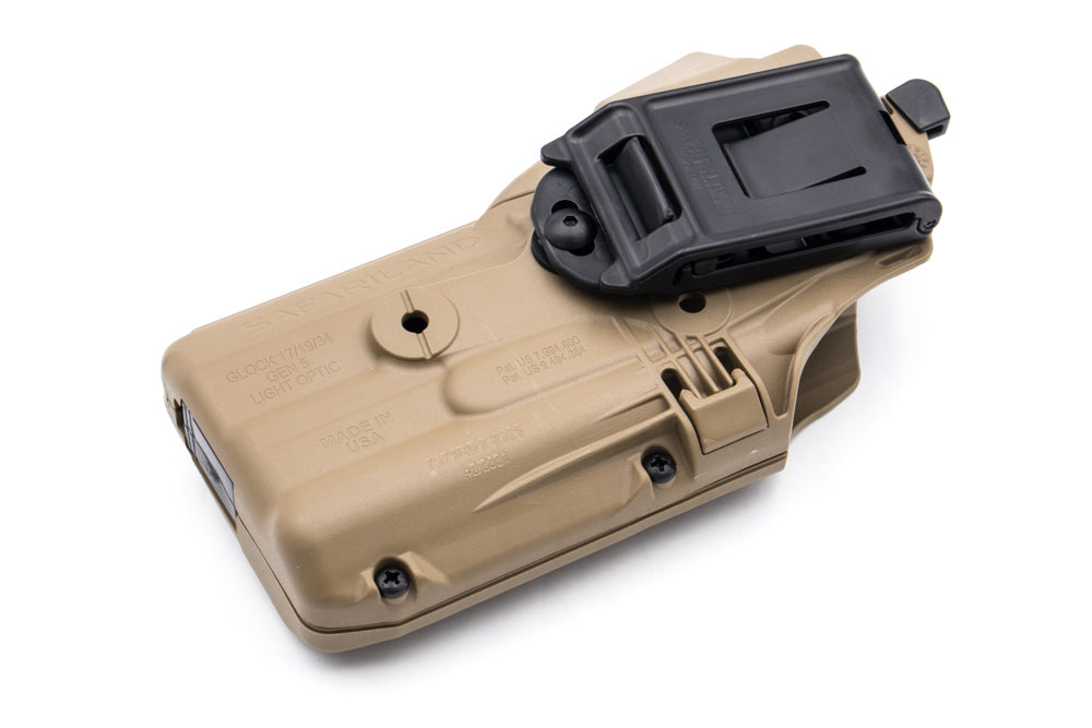 Safariland Model 7379 RDS 8325 ALS Holster for Glock 17 , 22 Gen 1-5 with SF X300 / M3 / TLR-1 / APL Flashlight ( RMR )-Dark Earth ( DE )