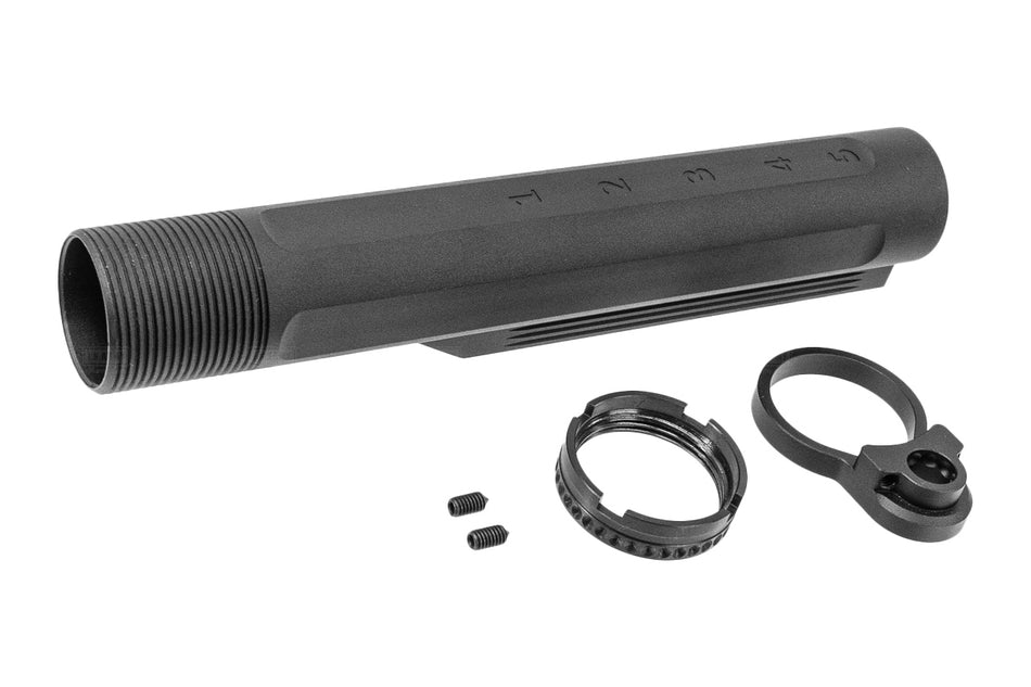 DYTAC SLR Buffer Tube Assemble For AR / M4 GBBR Series ( With Castle Nut & End Plate )