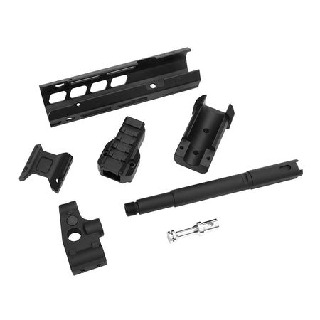 SLR Airsoftworks 6.5” Light M-LOK EXT Extended Handguard Rail Full Kit for Tokyo Marui TM AKM GBBR ( Black ) ( by DYTAC )