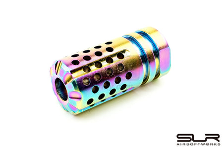 SLR Airsoftworks Synergy Mini Compensator 5.56 ( 14mm CCW ) ( Multi-Tone )