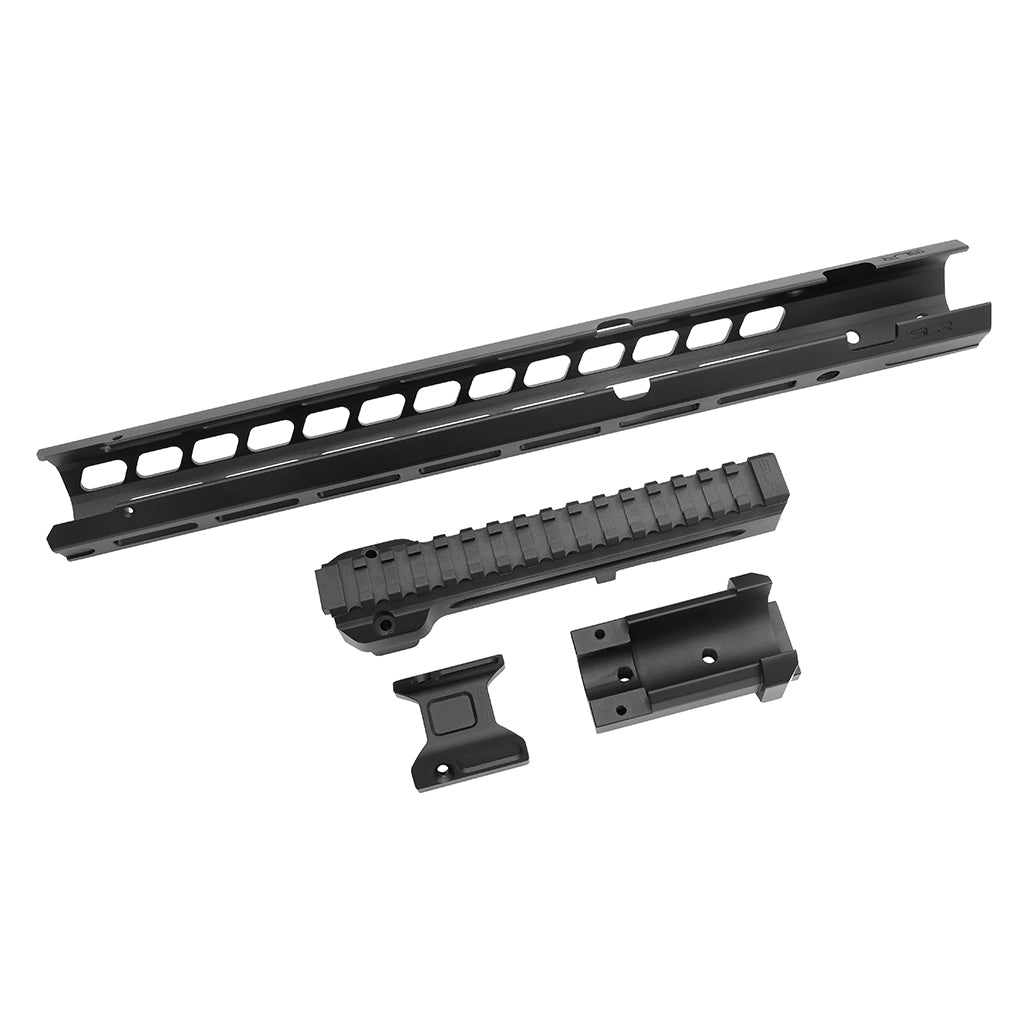 SLR Airsoftworks 14.7” Light M-LOK EXT Extended Handguard Rail for Tokyo Marui TM AKM GBBR ( Black ) ( by DYTAC )