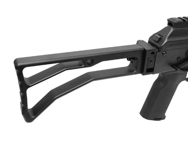 SLR Airsoftworks AK Billet Stock Assemble with Folding and Fixed Stock Adapters for GHK AK GBBR ( Receiver with Flat End Plate Versions Only )