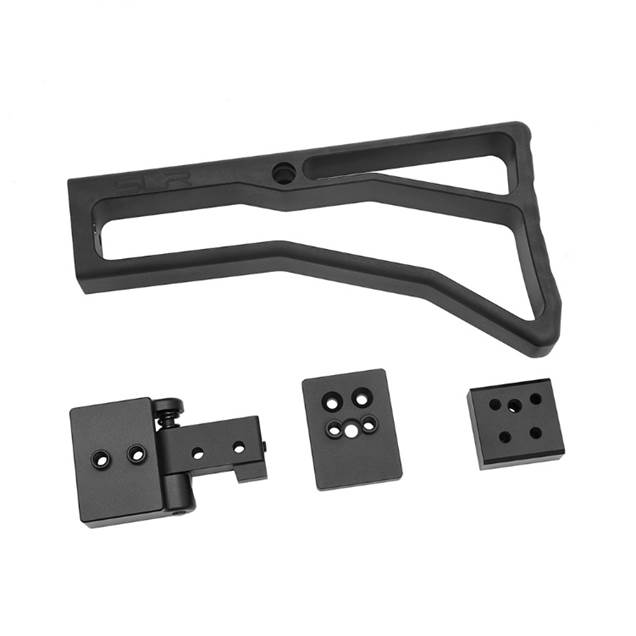 SLR Airsoftworks AK Billet Stock Assemble with Folding and Fixed Stock Adapters for GHK AK GBBR ( Receiver with Flat End Plate Versions Only )